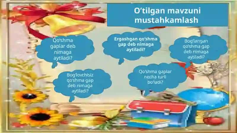 KO‘CHIRMA VA O‘ZLASHTIRMA GAP BO‘YICHA O‘TILGANLARNI TAKRORLASH9- sinf 2