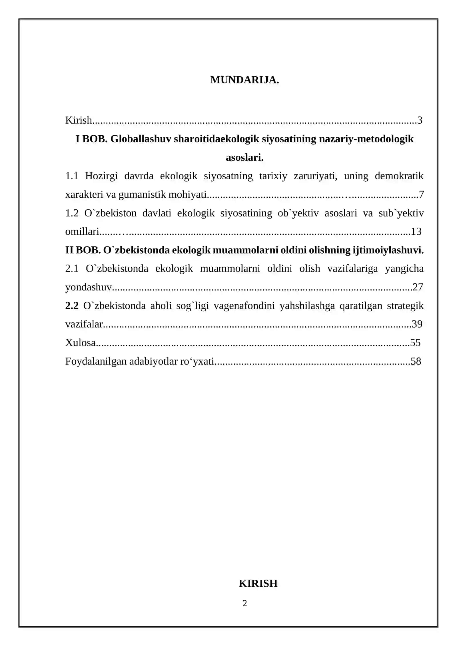 Ekologiya sohasida davlat boshqaruvining roli 2