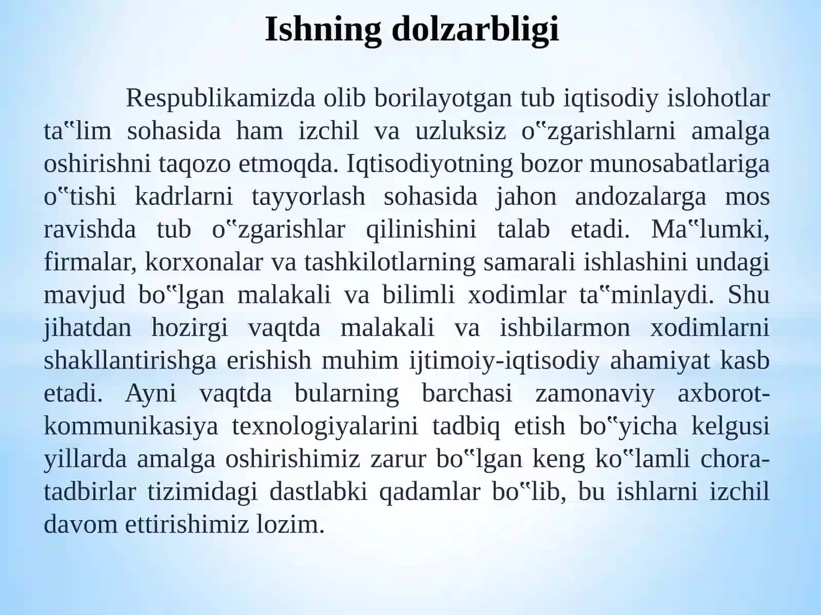 Global Ta'limning Mazmuni va Ahamiyati 2