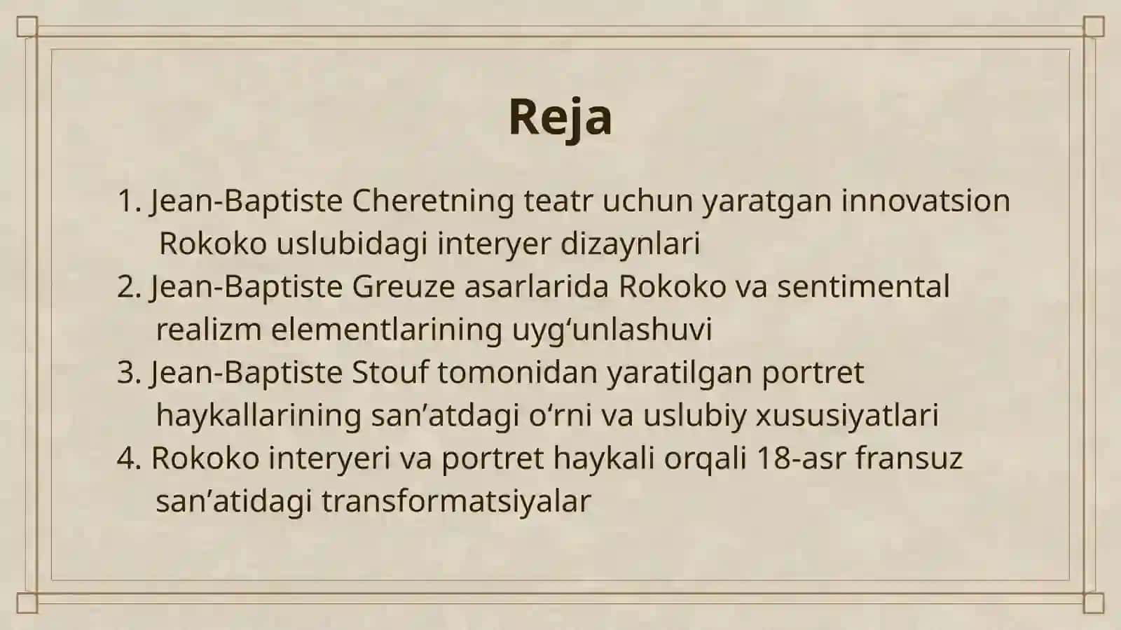 UMUMSANAT TARIXI FANIDAN JEAN -BAPTISTE CHERET TEATR VA ROKOKO INTERYER LOYIHALARI 2