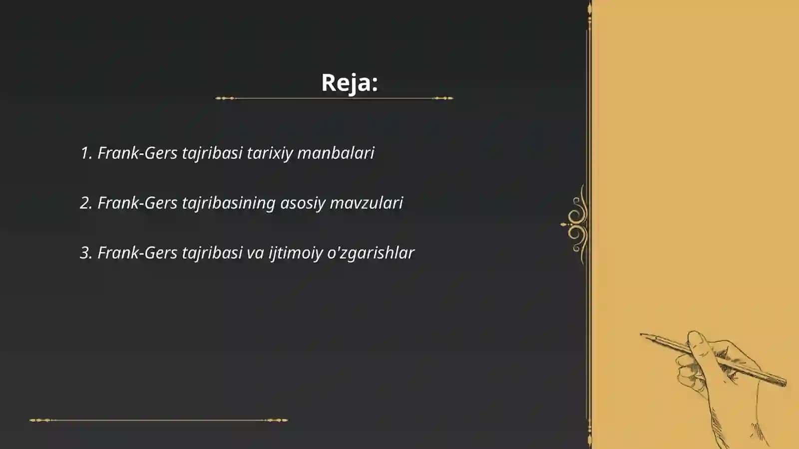 Frank-Gers tajribalari 2