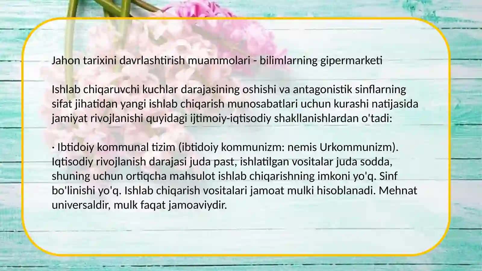 Jahon tarixini davrlashtirish 2