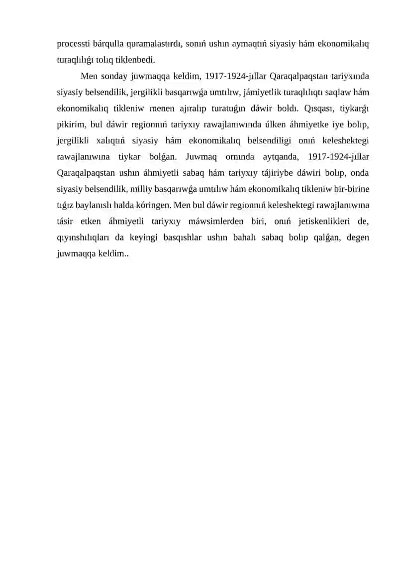 1917-1924 jıllarda Qaraqalpaqstan 2