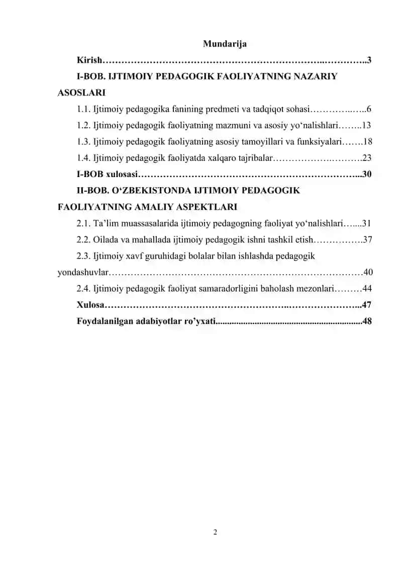 Ijtimoiy pedagogik faoliyat 2