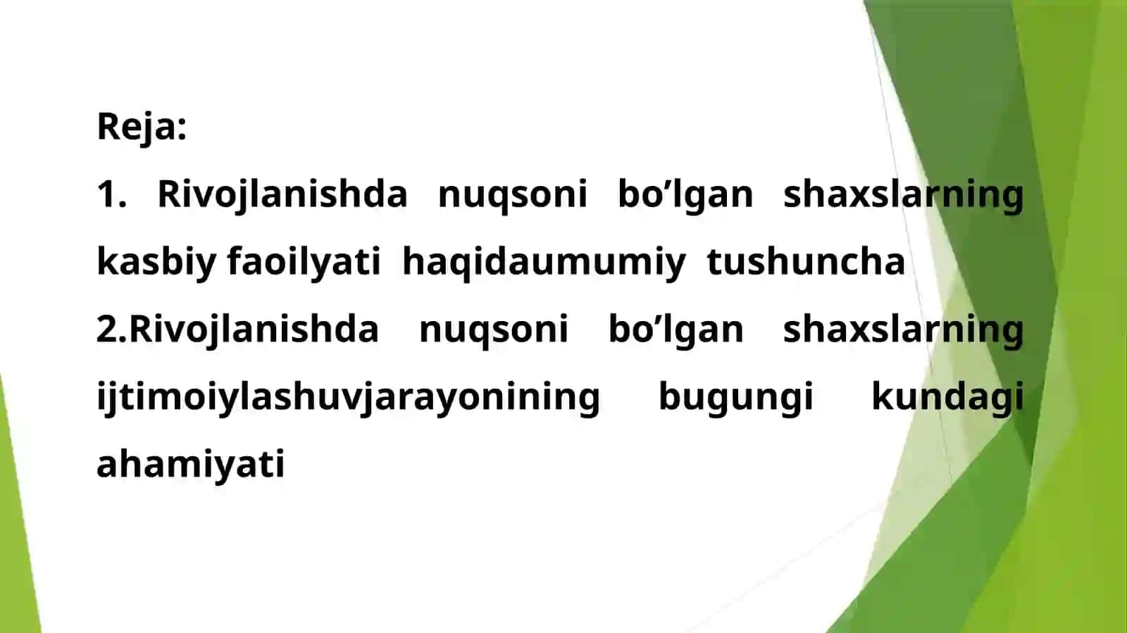 Kasbiy faoliyat - rivojlanishida nuqsoni bo'lgan shaxslarning muvaffaqiyatli ijtimoiylashuvining muhim sharti sifatida 2