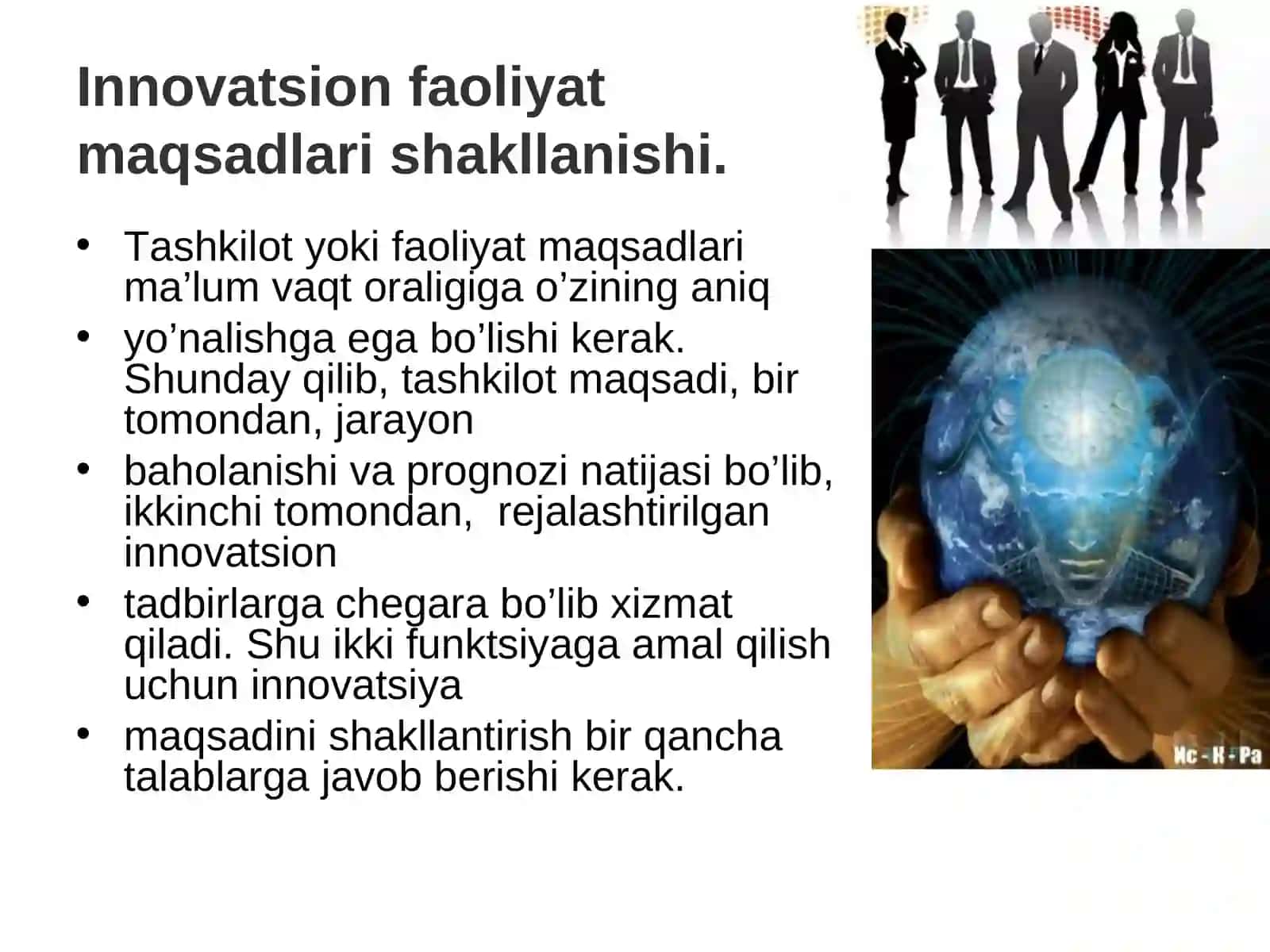 Innovatsiya maqsadini shakllantirish 2