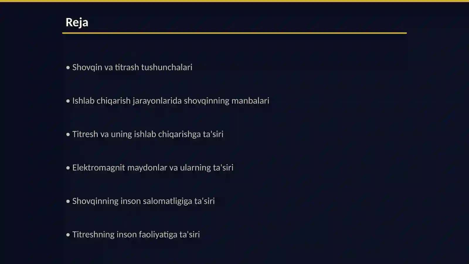 Shovqin va titrash tushunchalari 2
