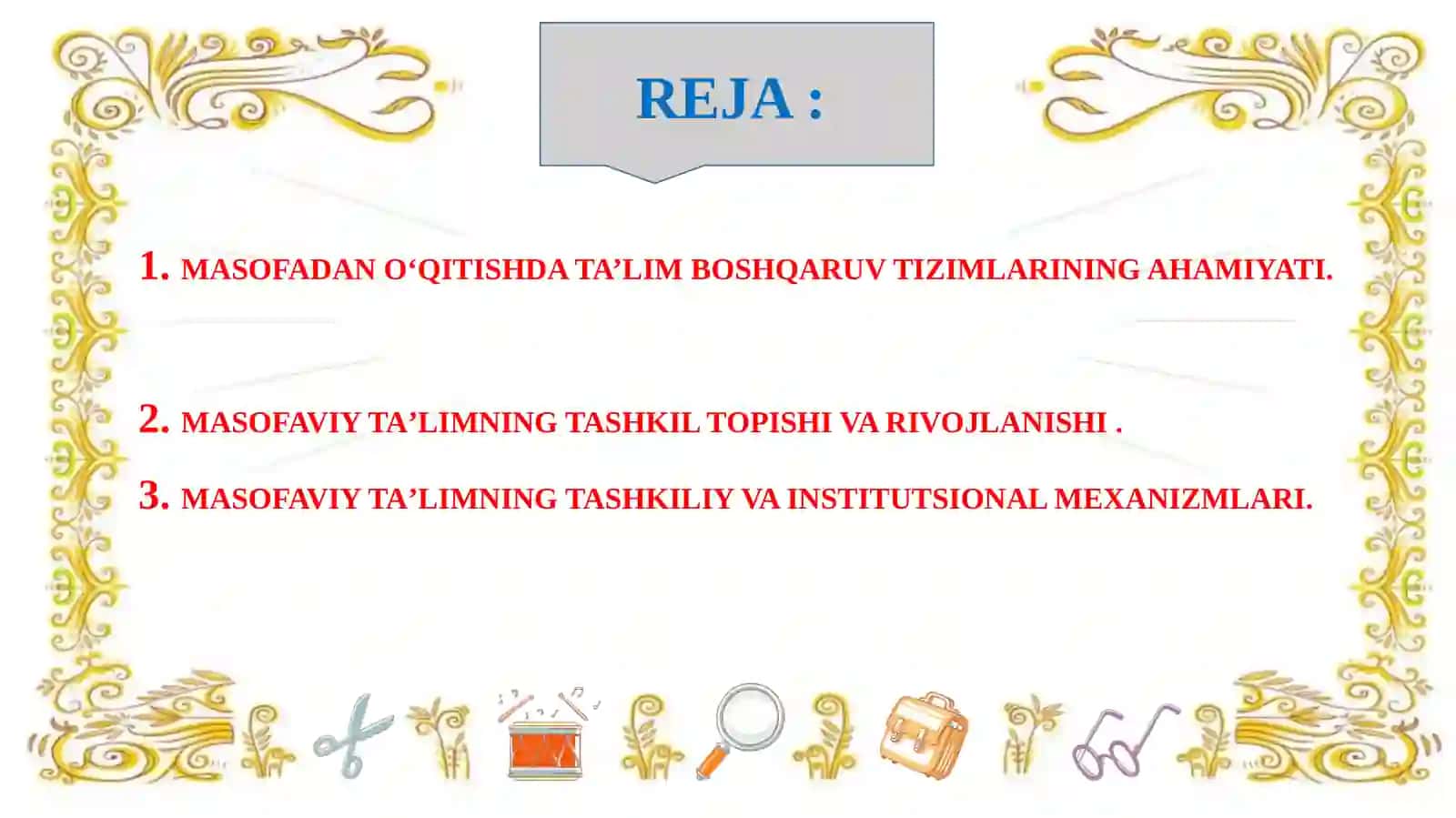 MASOFAVIY TA`LIMNI TASHKIL ETISH VA BOSHQARISH 2