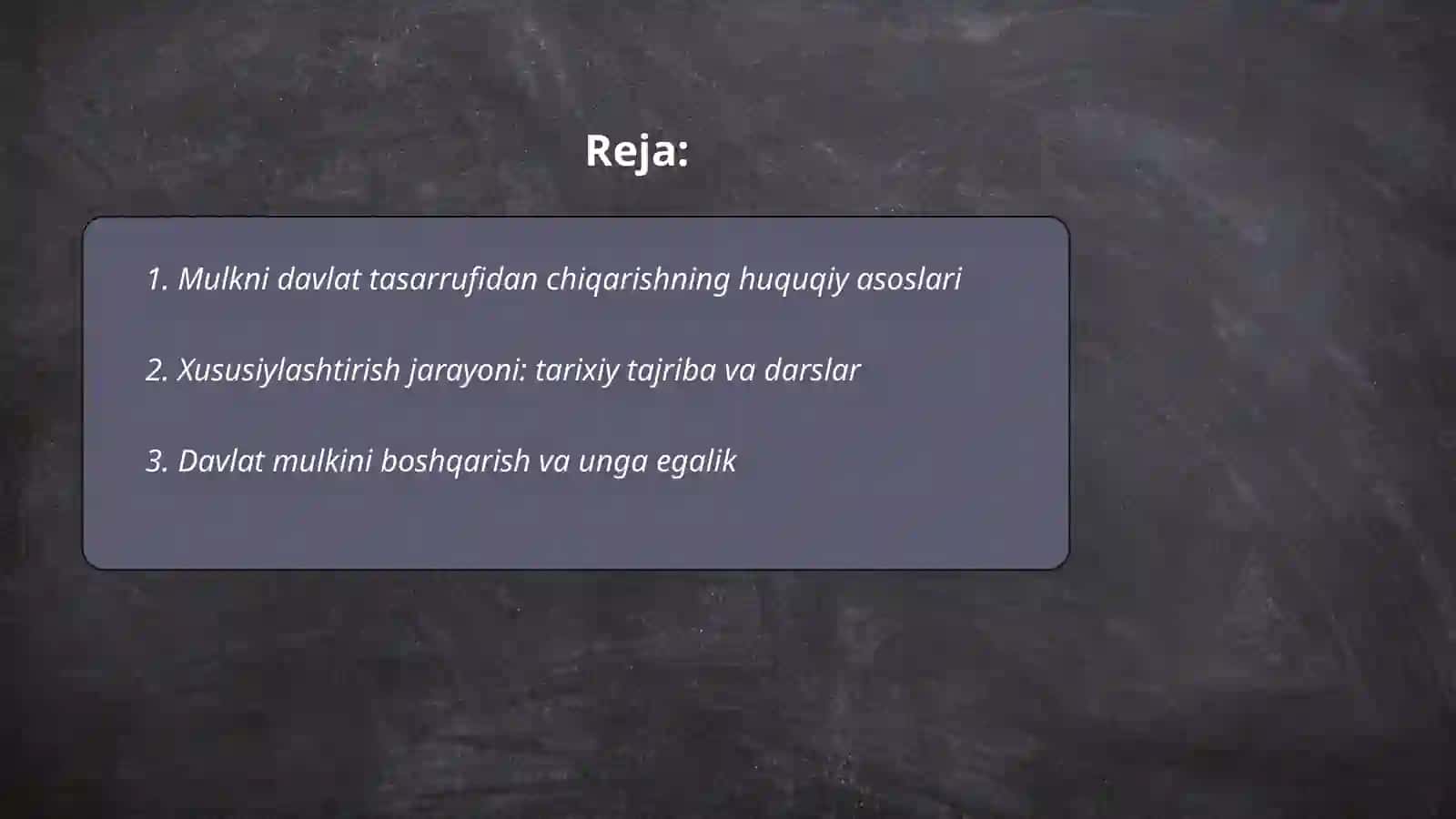 Mulkni davlat tasarrufidan chiqarish va xususiylashtirish maqsadi, yoʻllari va usullari 2