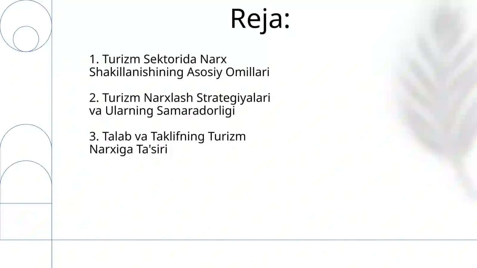 Turizm sohasidagi narxni shakllantirish 2