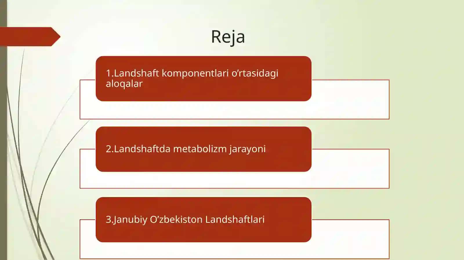 Landshaft komponentlari o’rtasidagi aloqadorliklarni aniqlash 2