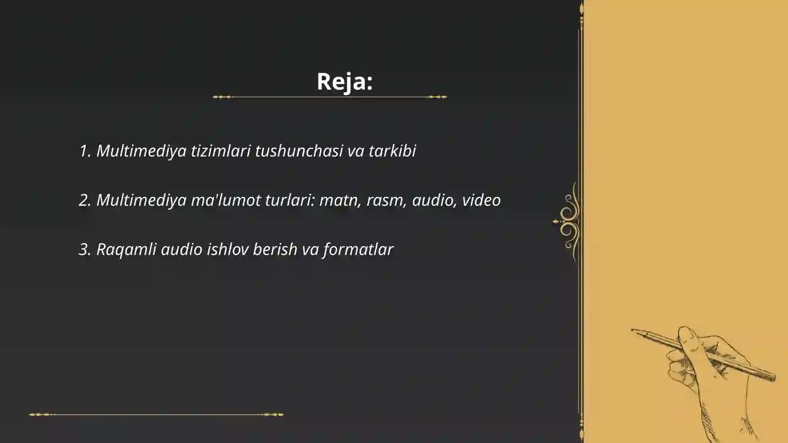 Multimediya tizimlari 2