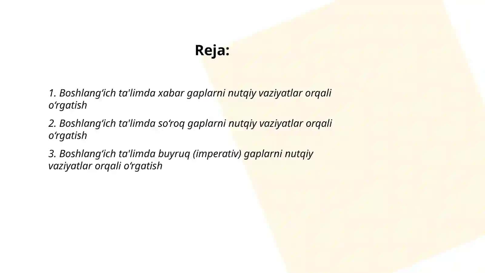 Ta'lim bosqichlarida gap va uning turlarini nutqiy vaziyatlar orqali órgatish usullari 2