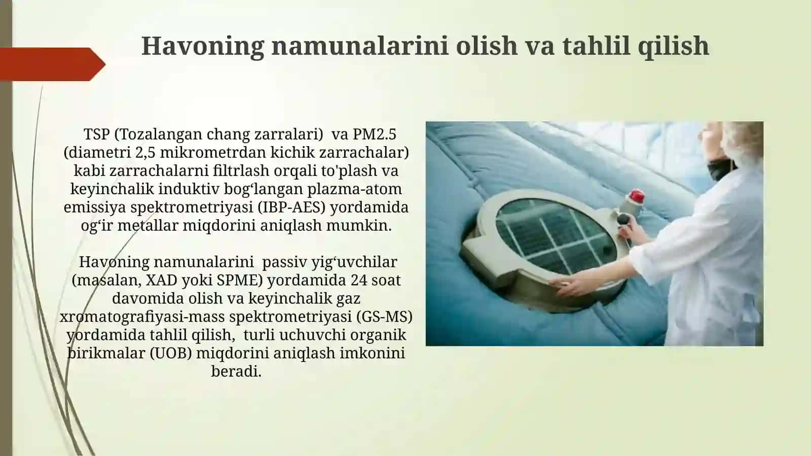 Havoning Sifatini Baholash Usullari va Asboblari 2