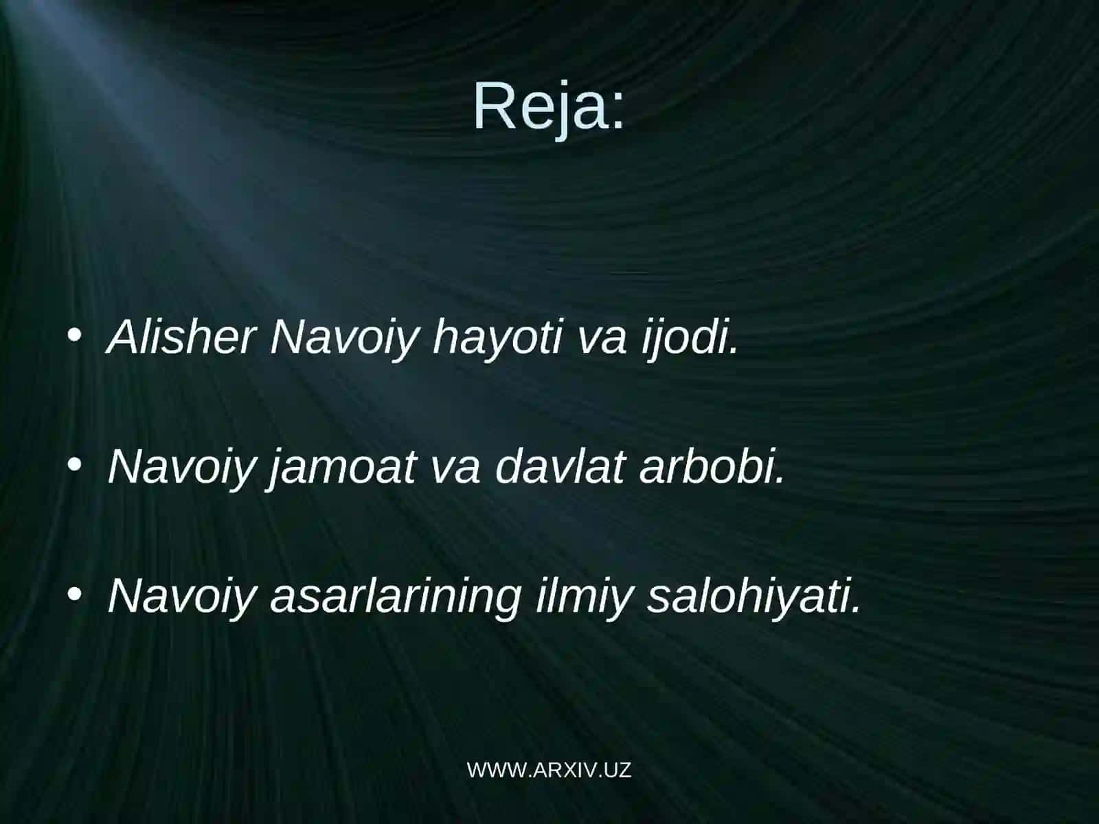 Alisher Navoiy hayoti va ijodi 2