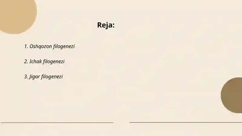 Odamning hazm tizimi filogenezi va buzilishlari 2