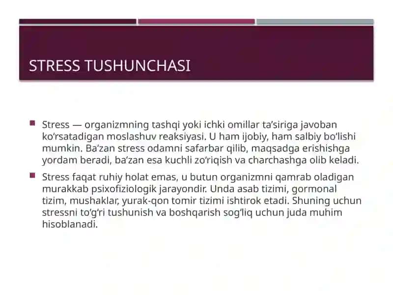 Stress mavzusi 2