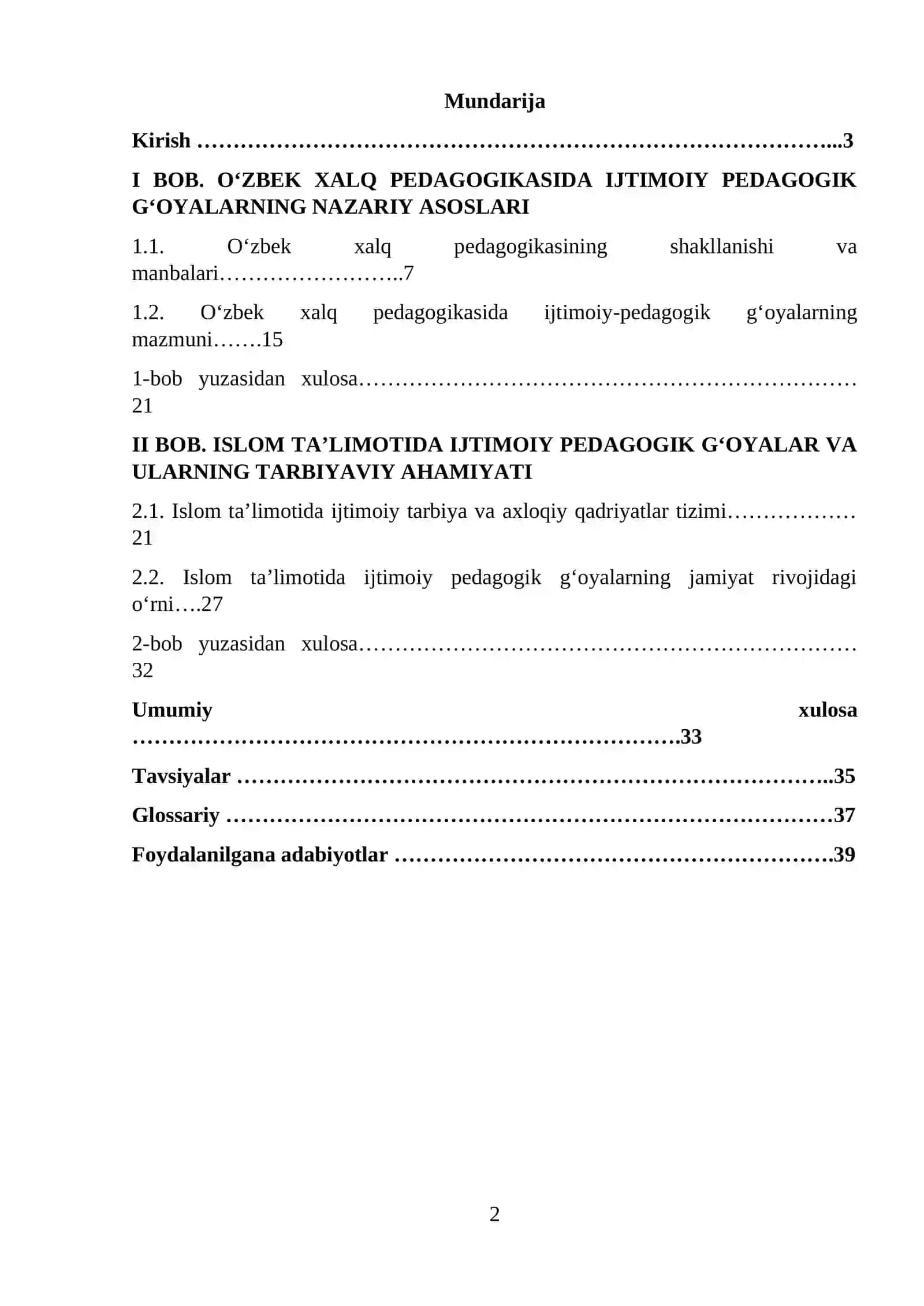 Oʻzbek xalq pedagogikasi va islom taʼlimotida ijtimoiy pedagogik gʻoyalar 2