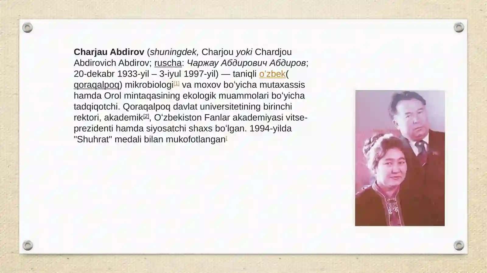 Charjau Abdirov 2