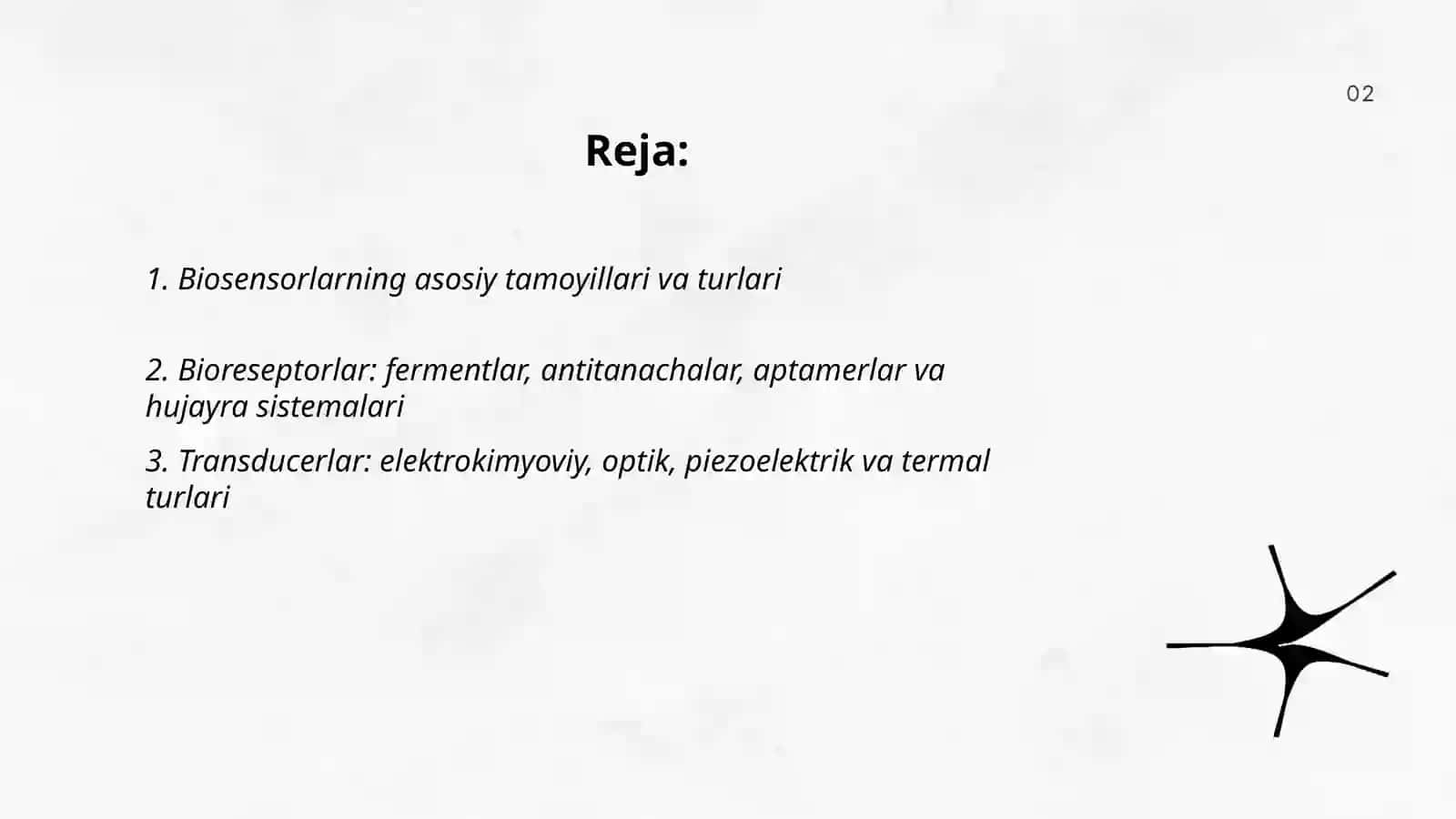 Biotexnologiya va yangi analiz usullari. Biosensorlar. Biodatchiklar 2