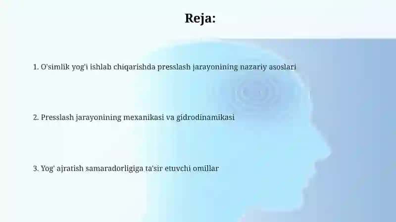 Oʻsimlik yog'i ishlab chiqarishda presslash jarayonining nazariy asoslari 2