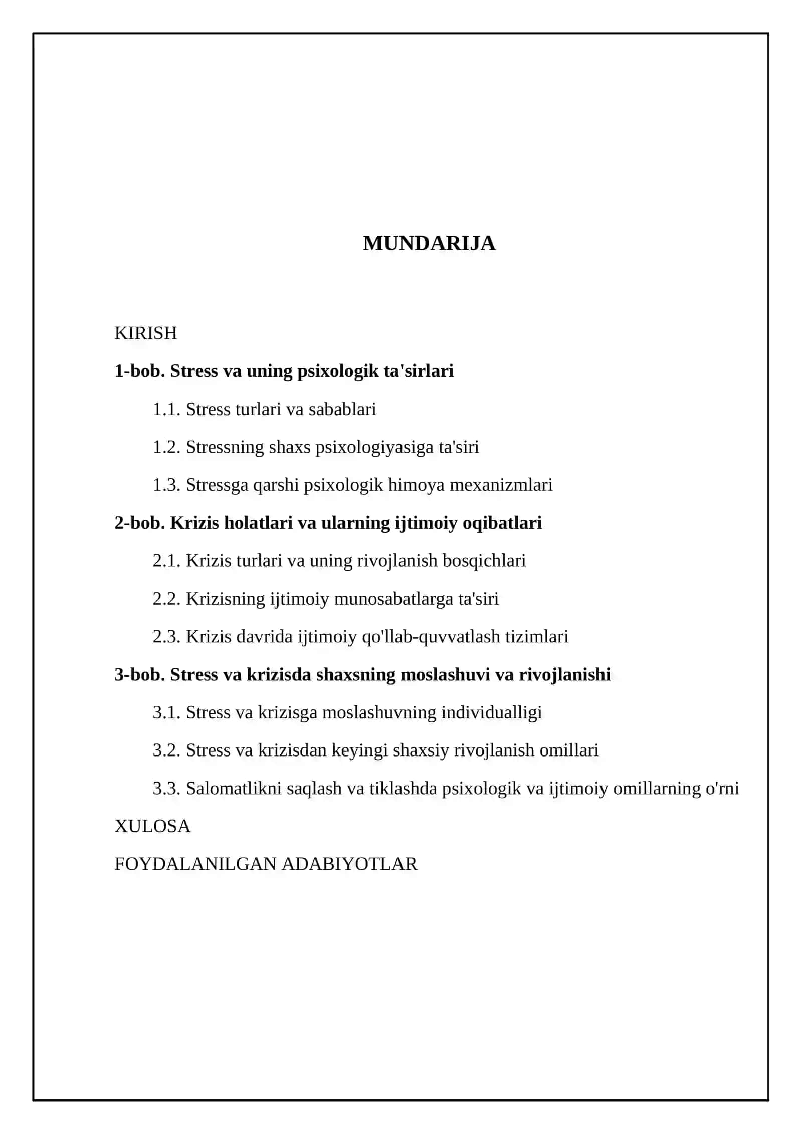 Stress va krizis insonning pdixologik va ijtimoiy himoya mehanizmlari 2