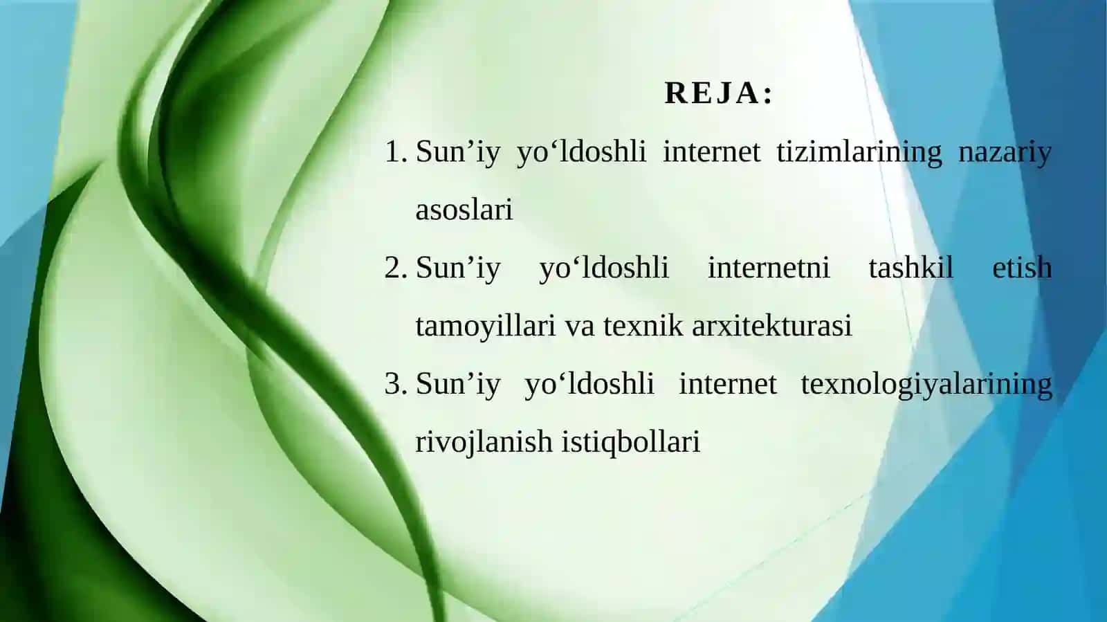 Sunʼiy yoʻldoshli internetni tashkil etish 2