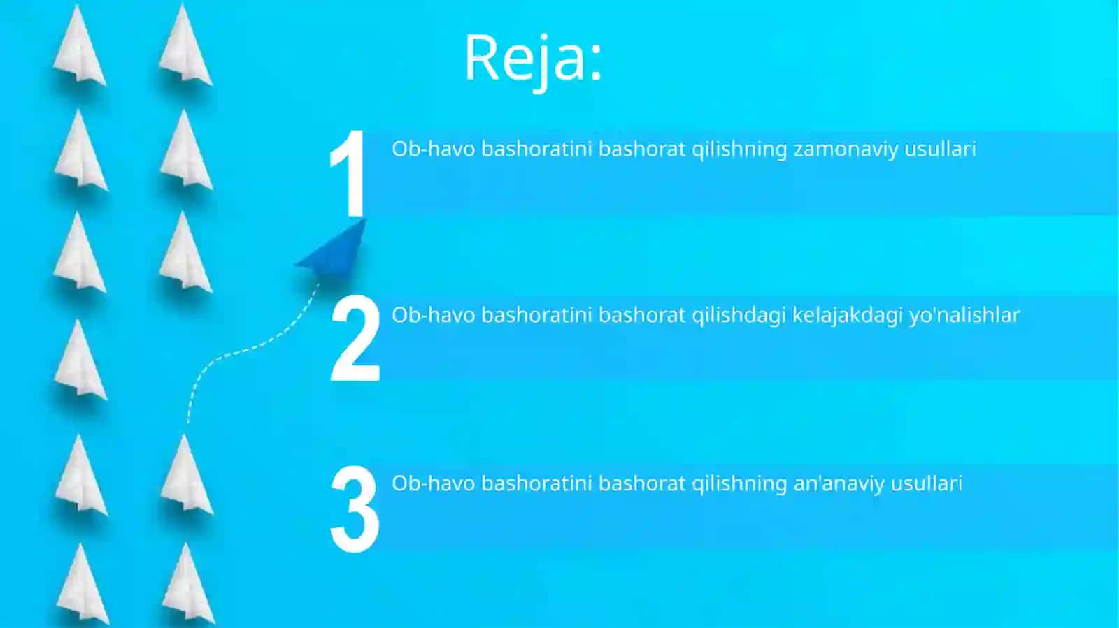 Ob-havo prognozini tuzish usullari 2