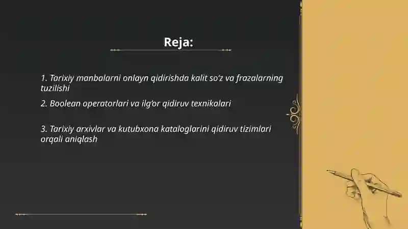 Tarixiy tadqiqotlarda qidiruv tizimlaridan foydalanish 2