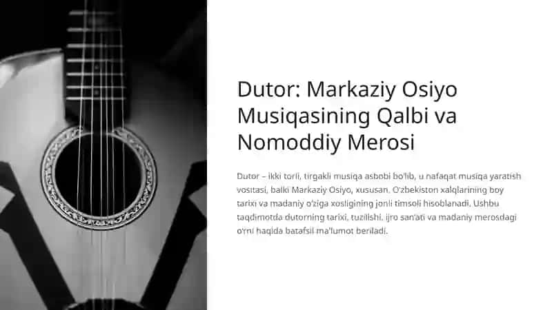 Dutor cholg’u asbobi haqida ma’lumot 2
