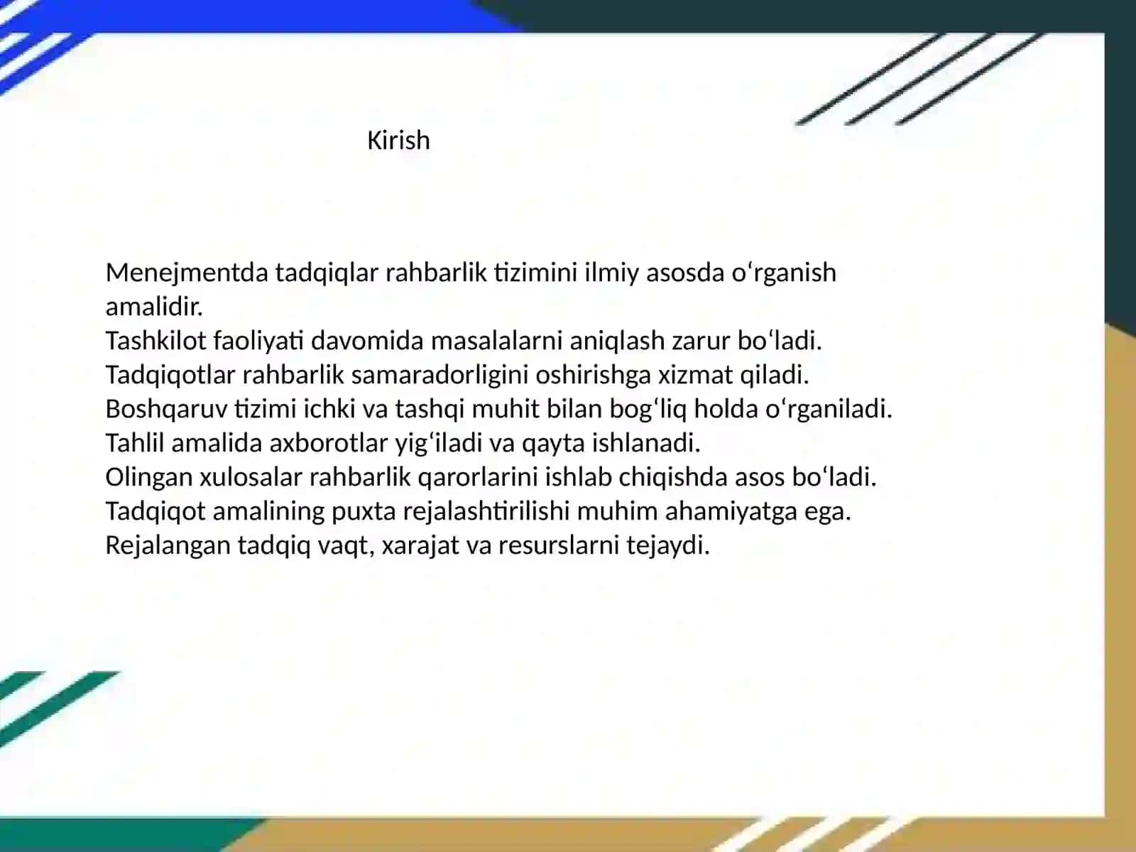 Tadqiqot Maqsadlari va Bosqichlari 2