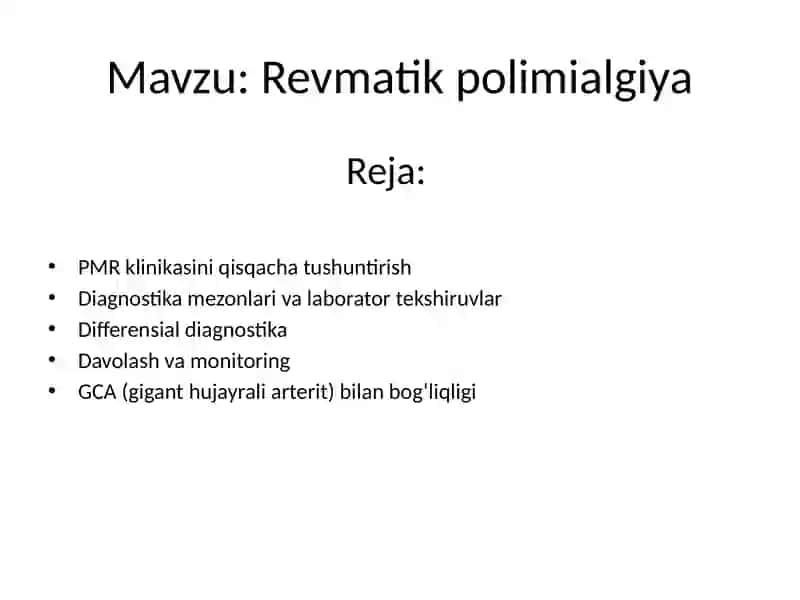 Revmatik polimialgiya 2