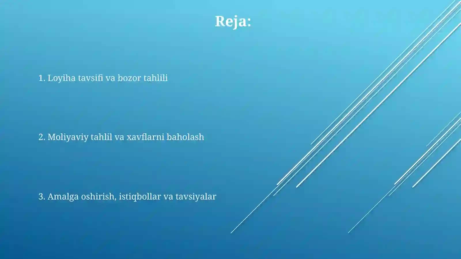Buvayda investitsion loyihalar tahlili 2