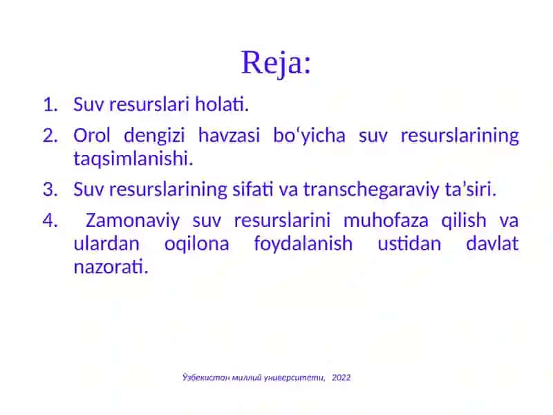 Suv resurslari. Suvning muhimligi va gidrologik sikl 2