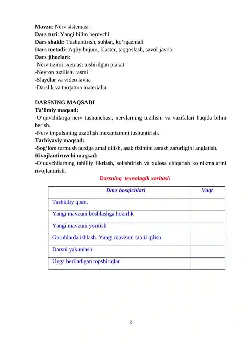 Nerv sistemasi 2