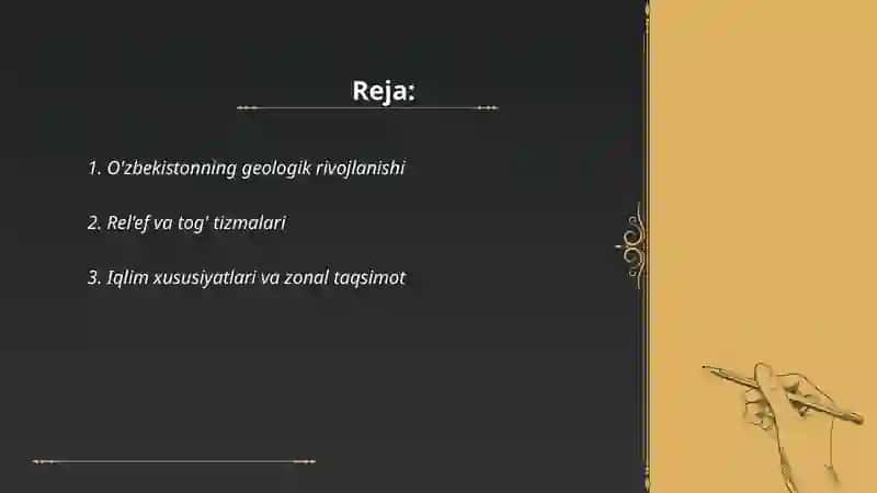 O'zbekiston tabiiy- tarixiy geografiyasi 2