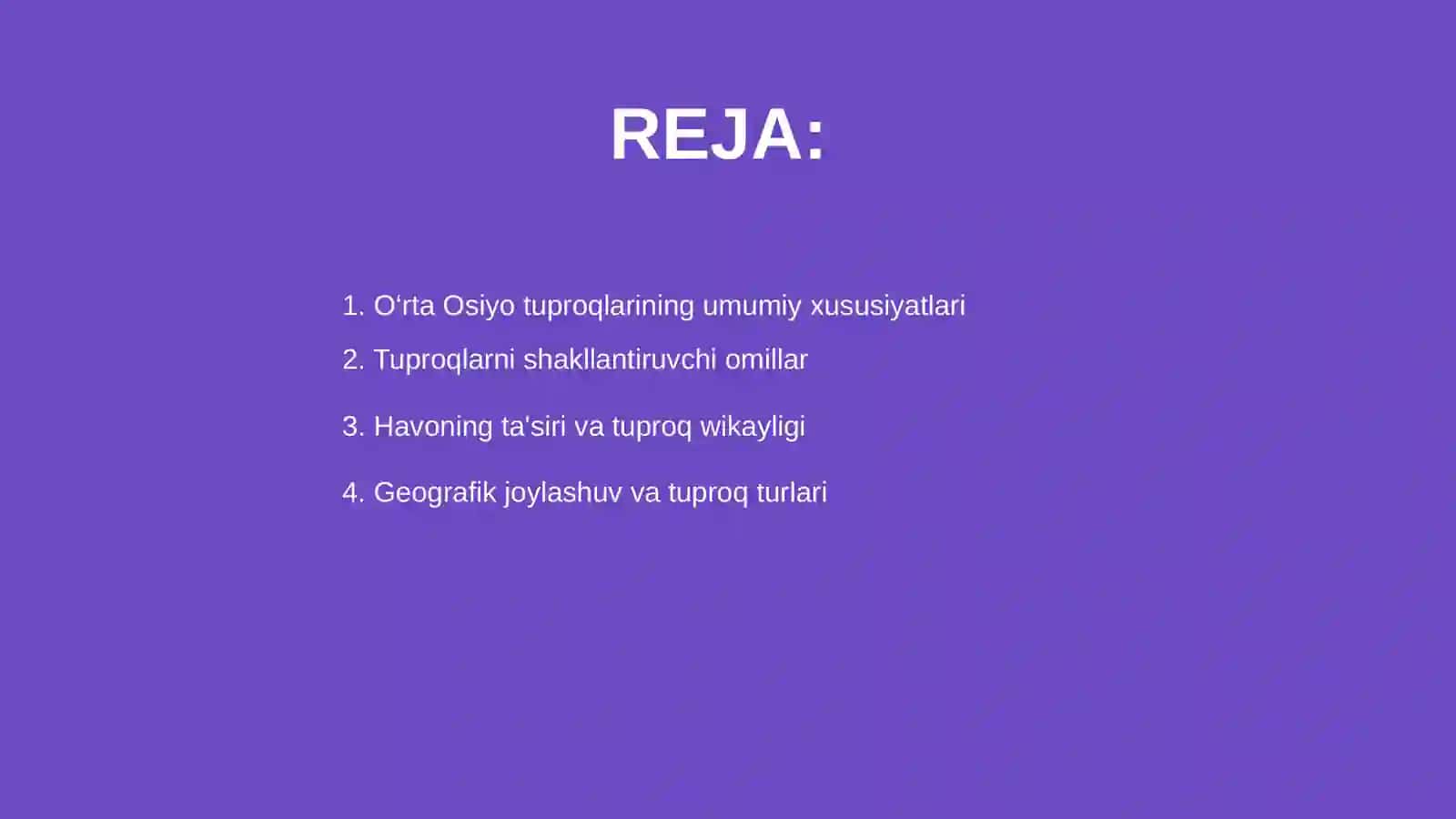 O‘rta Osiyo tuproqlarining shakllanish omillari va geografik tarqalishi 2