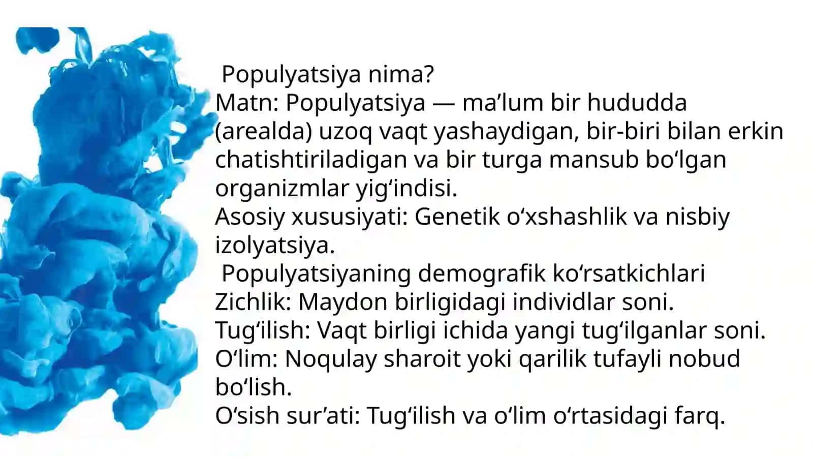 Populyatsiyalar ekologiyasi va biotsenozlar. []a Risolat 2