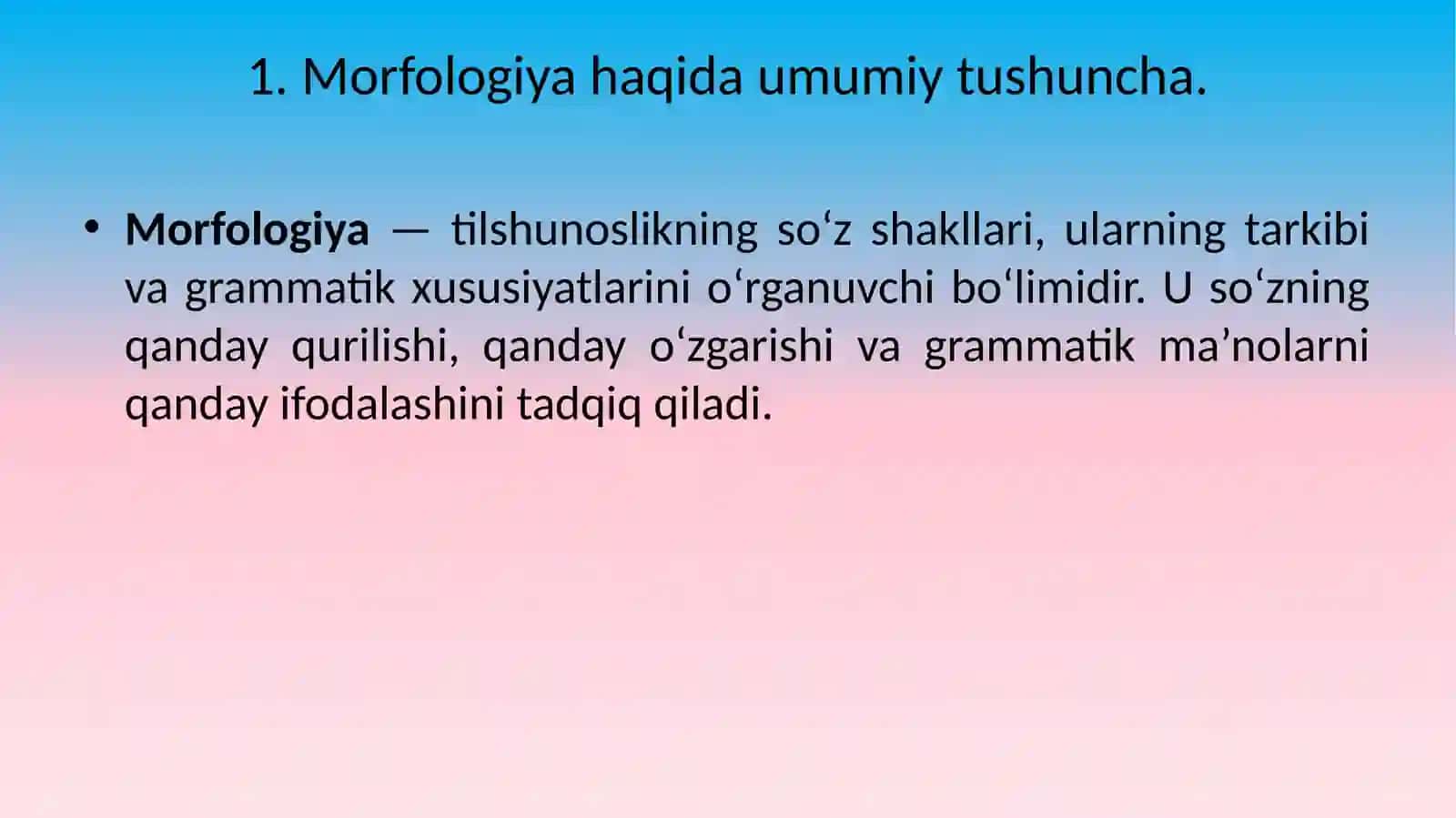 Morfologiya 2