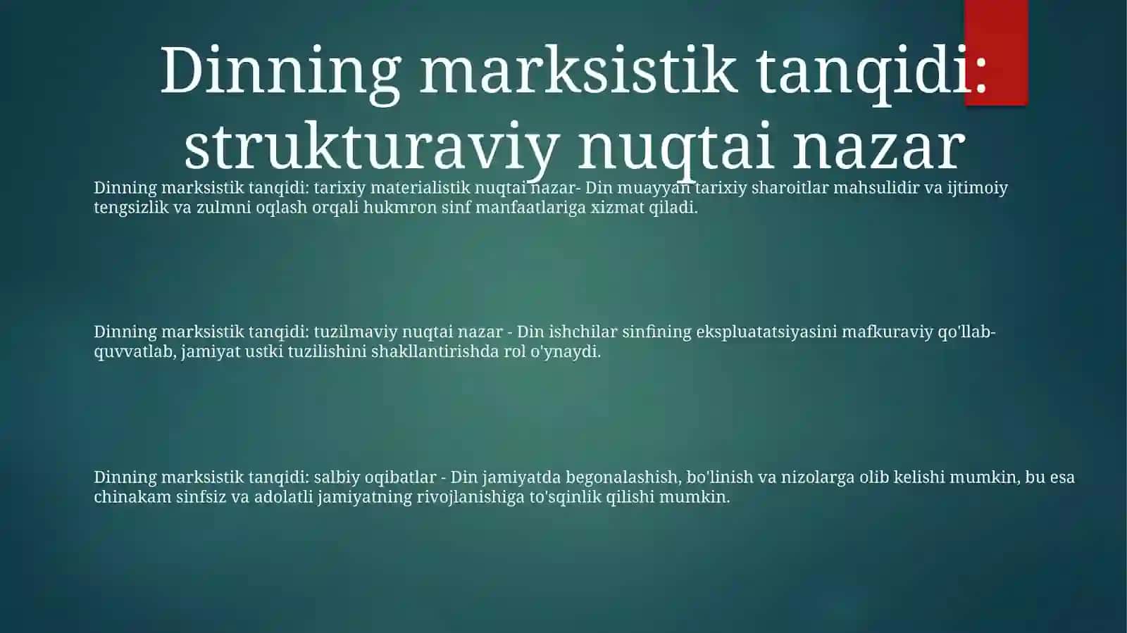 Karl Marks Tomonidan Dinni Radikal Tanqid Qilinishi Va Uning Salbiy Oqibatlari 2