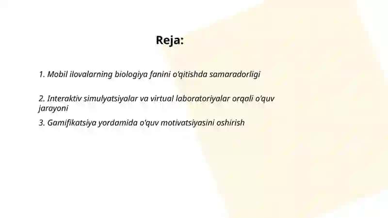 Mobil ilovalar biologiya fanini o'qitishda 2