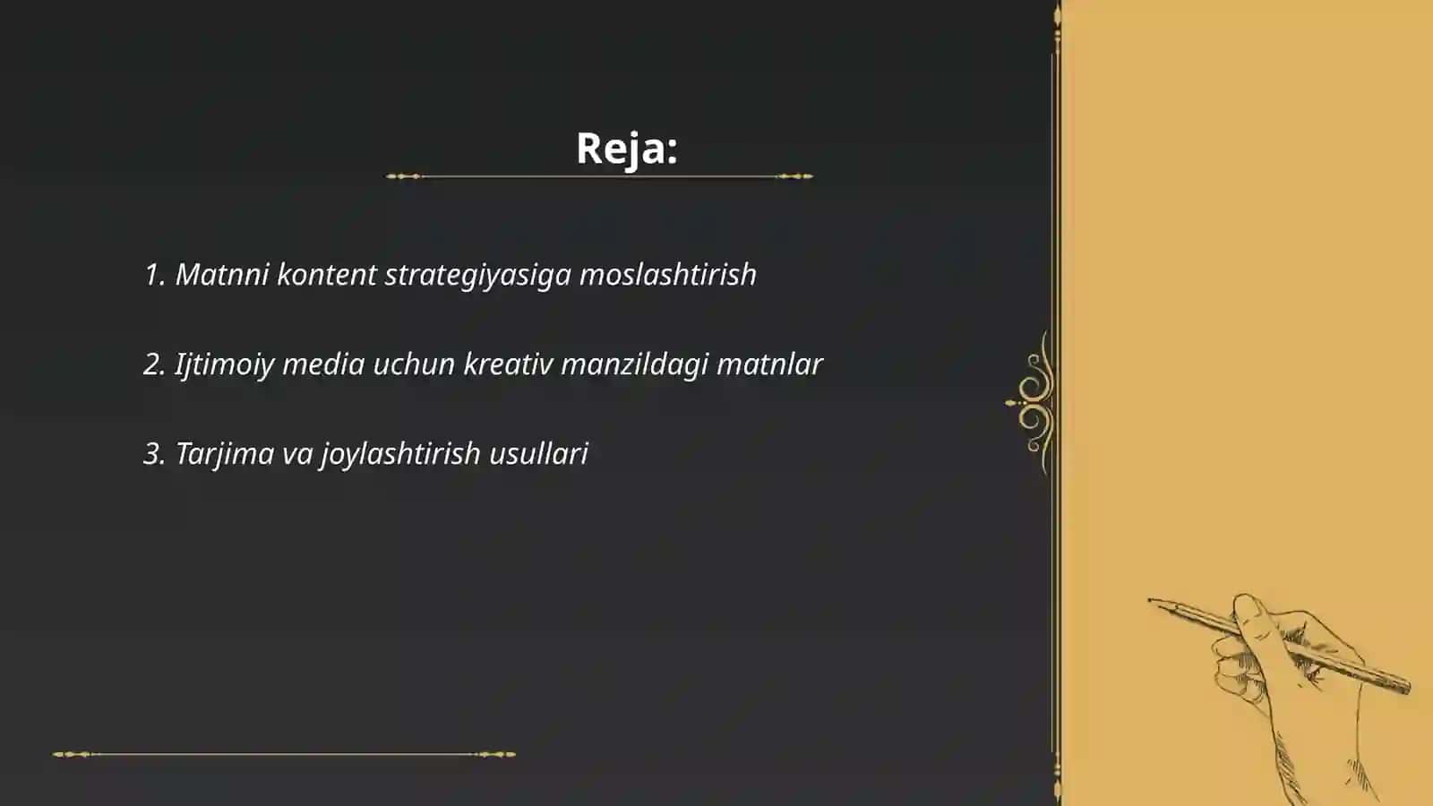 Media matnlar yaratish 2