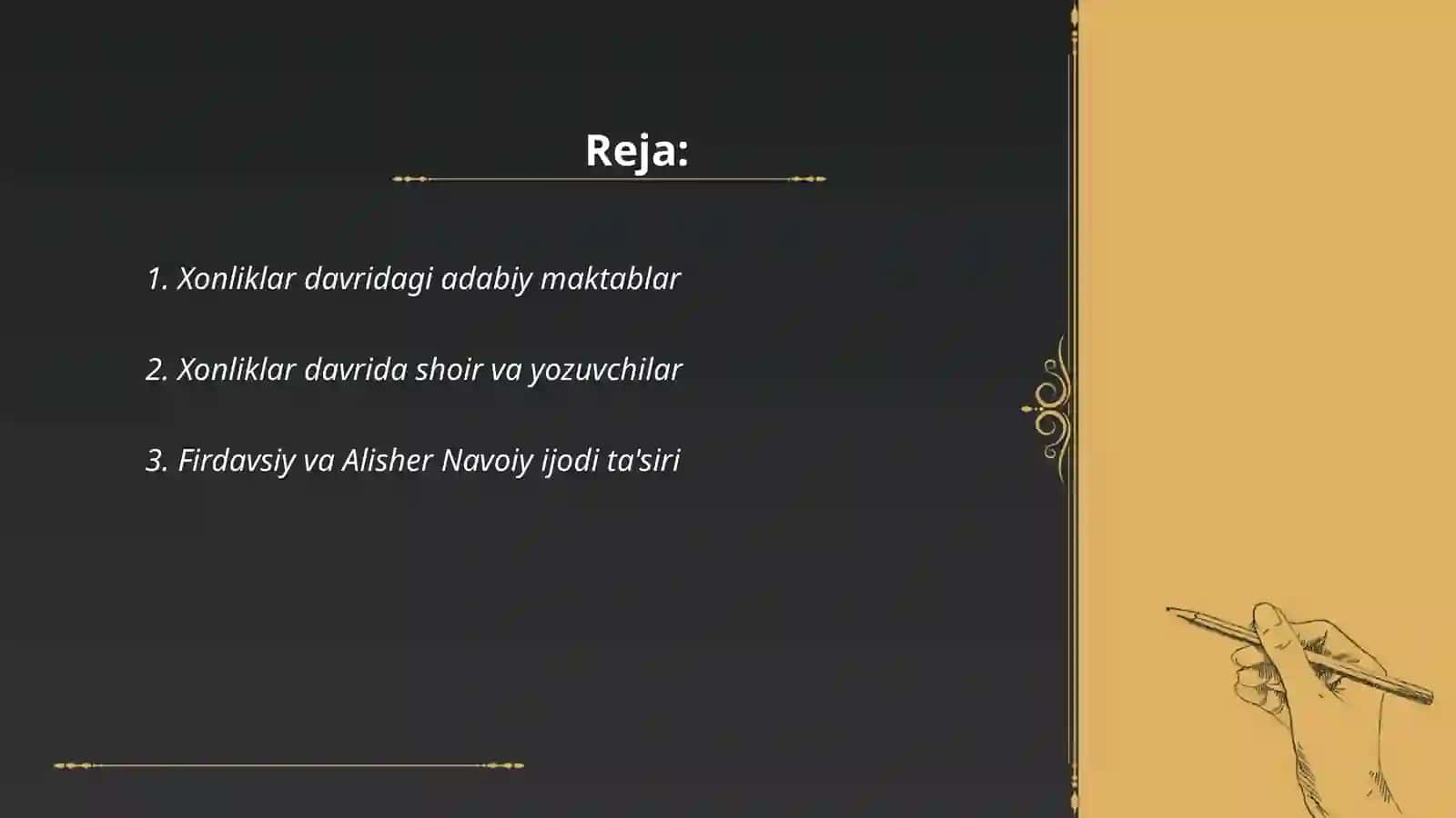 Xonliklar davri adabiyoti 2