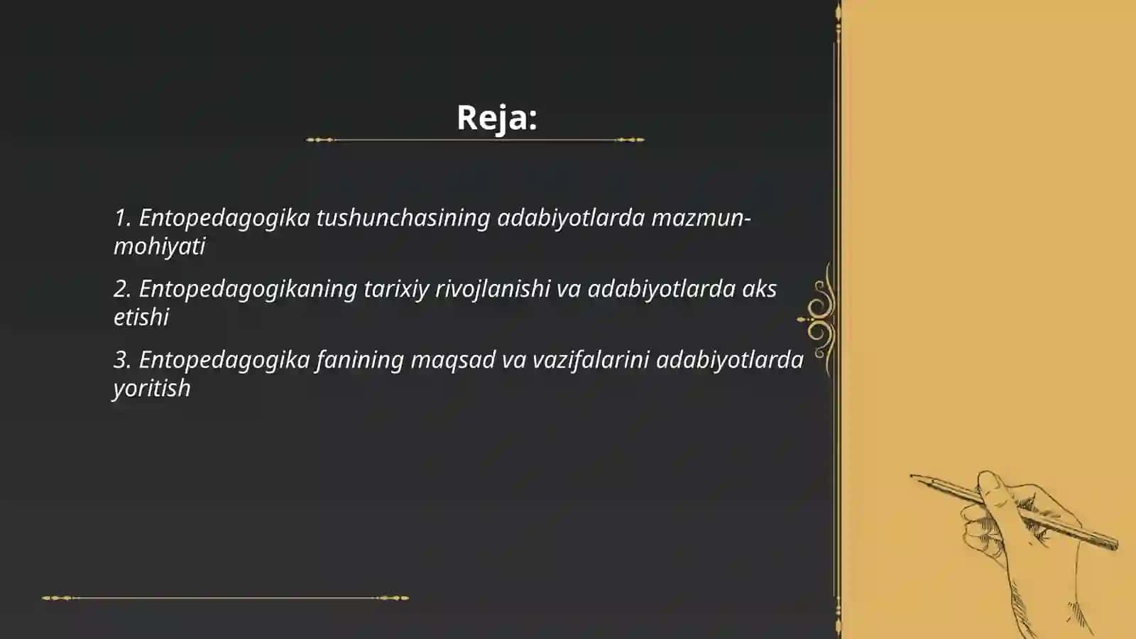 Entopedagogikaga doir adabyotlarda fanning mazmun mohiyatni yoritib berilishi 2