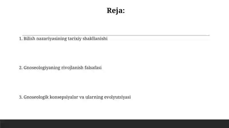 Gnoseologiya rivojlanish falsafasi 2