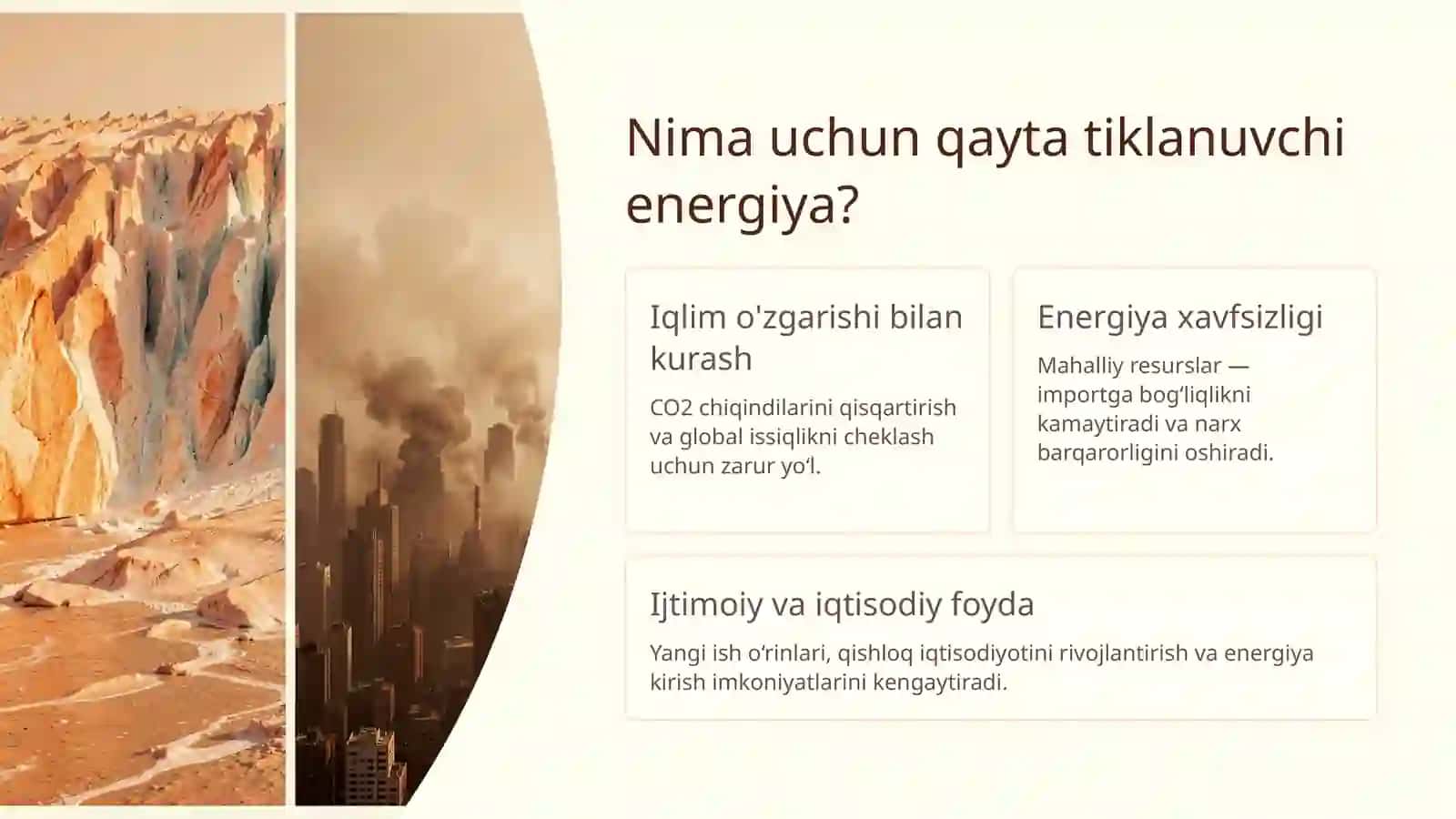 Qayta tiklanuvchi energiya manbalari: Kelajak energiyasi 2