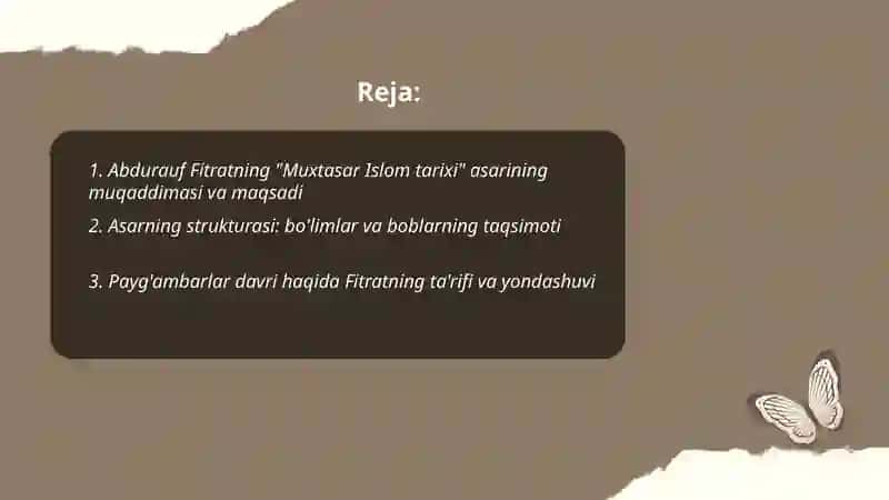 Abdurauf Fitratning Muxtasar Islom tarixi asari 2