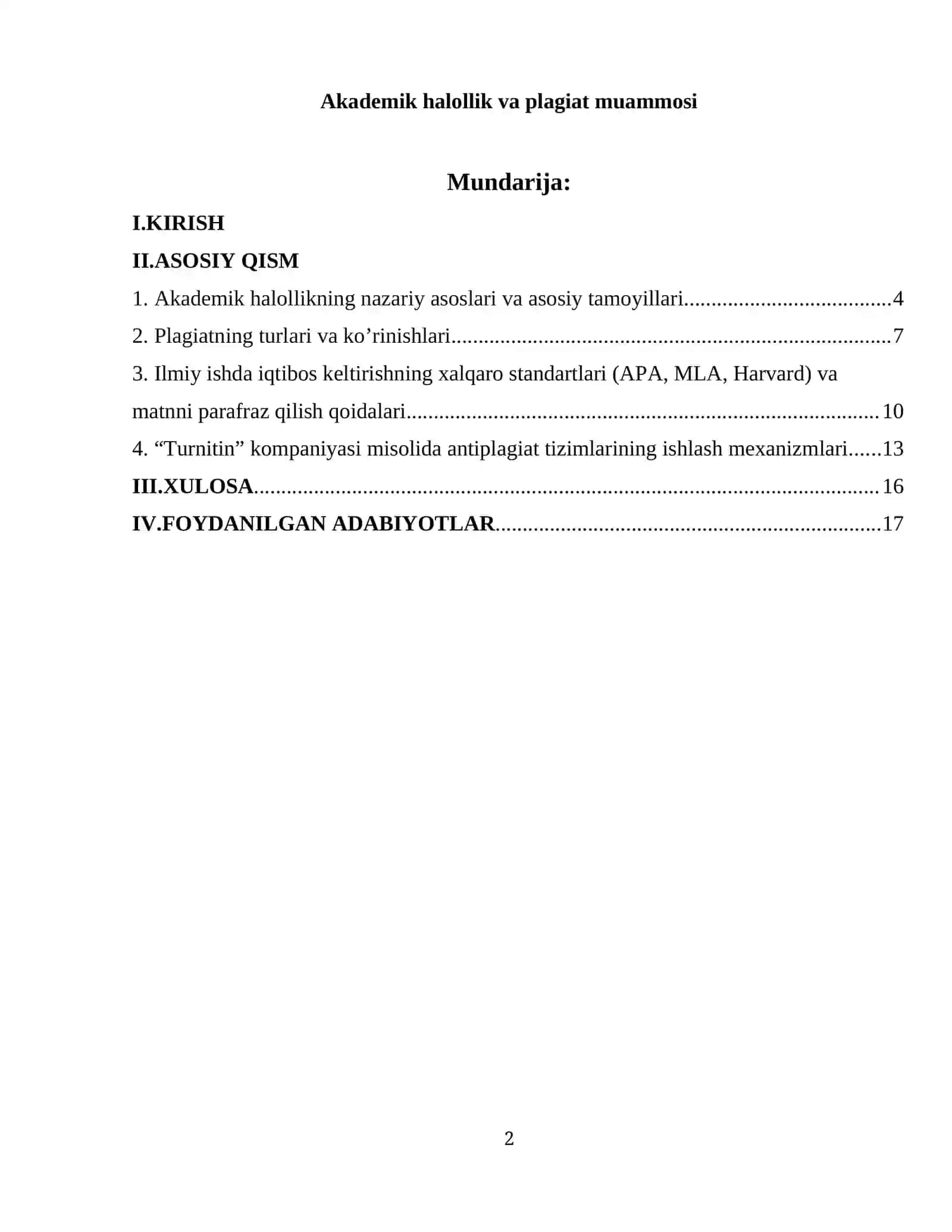Akademik halollik va plagiat muammosi 2