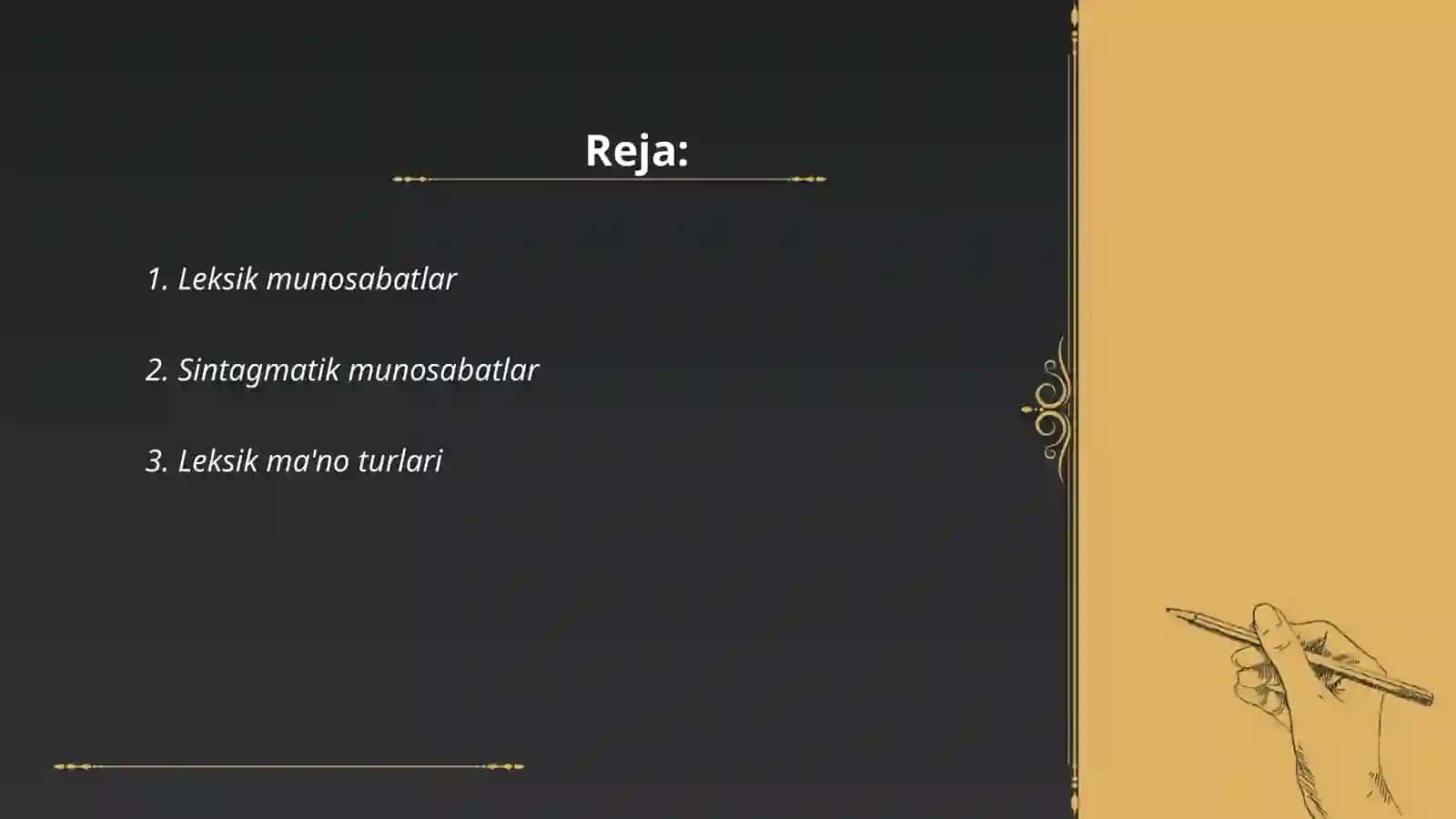 Leksik ma'noning sintagmatik munosabati 2
