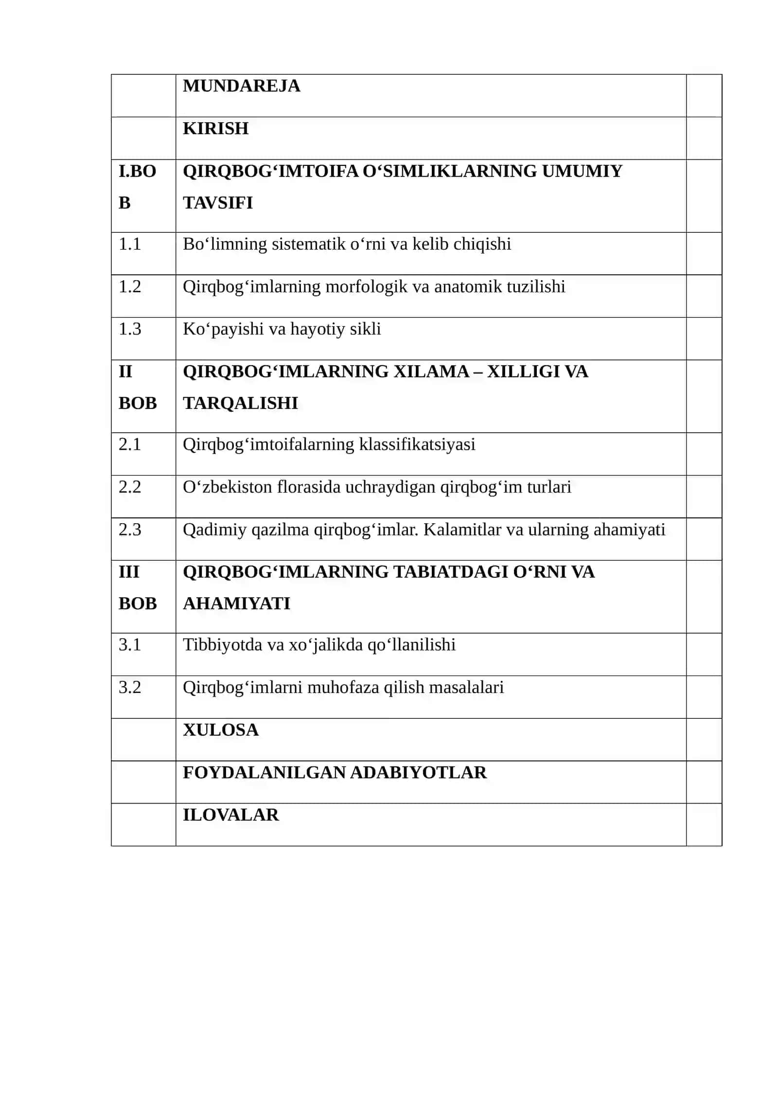 Qirqboʻgʻimtoifa oʻsimliklarning xilma xilligi oʻziga xos xususiyatlari 2
